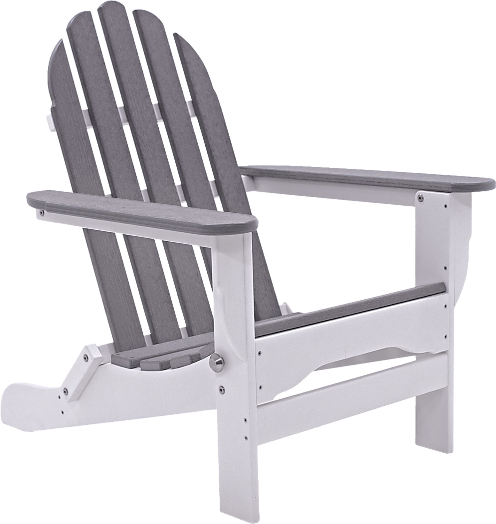 Greenport Natural White and Granite Outdoor Adirondack Chair - Image 1
