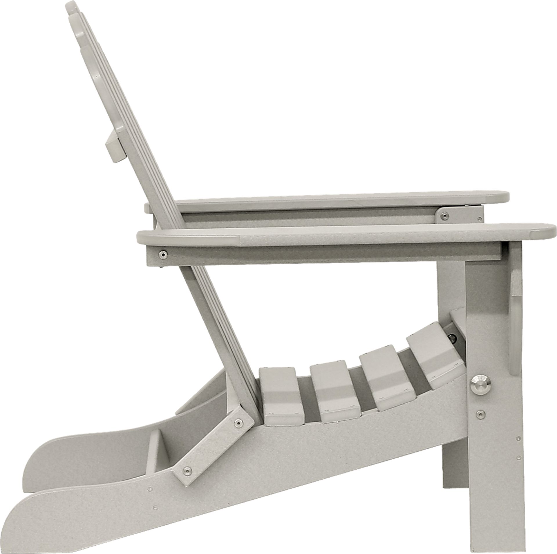Greenport Traditional Light Gray Outdoor Adirondack Chair - Image 3
