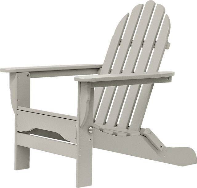 Greenport Traditional Light Gray Outdoor Adirondack Chair - Thumbnail - Image 7