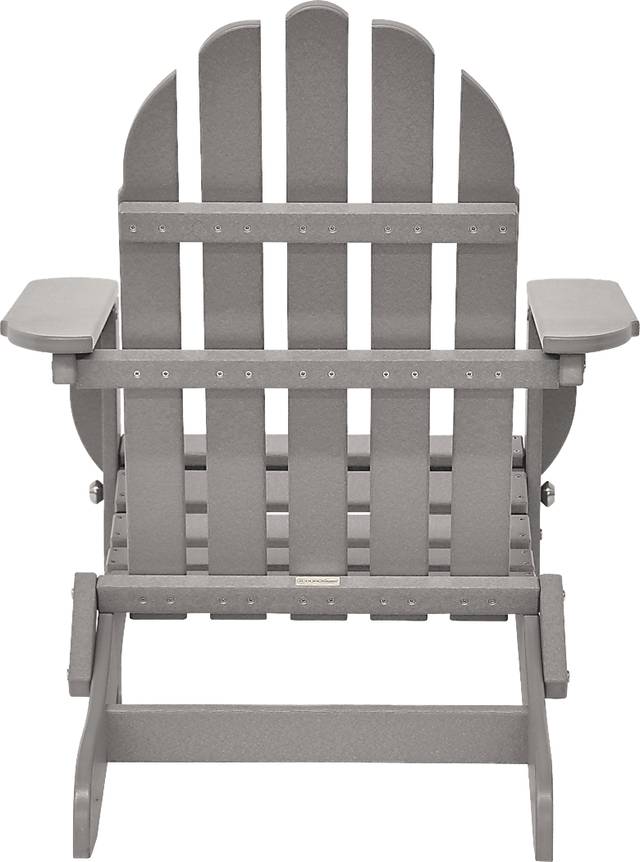 Greenport Traditional Light Gray Outdoor Adirondack Chair - Thumbnail - Image 8