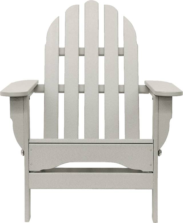 Greenport Traditional Light Gray Outdoor Adirondack Chair - Thumbnail - Image 9