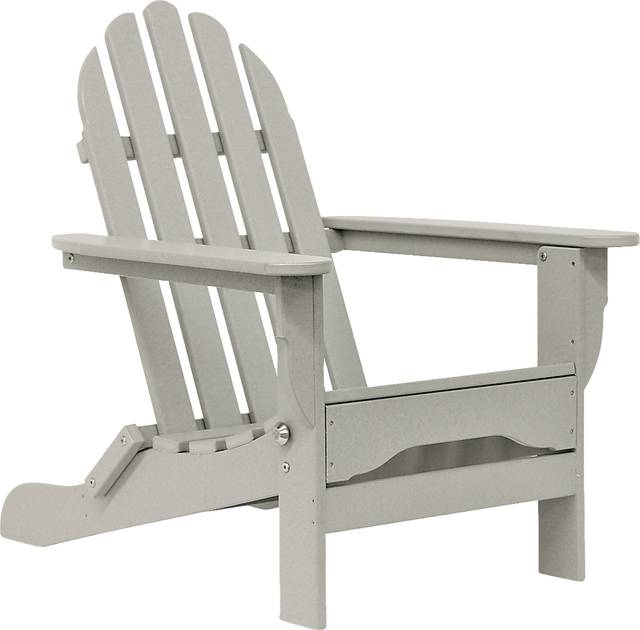 Greenport Traditional Light Gray Outdoor Adirondack Chair - Thumbnail - Image 1