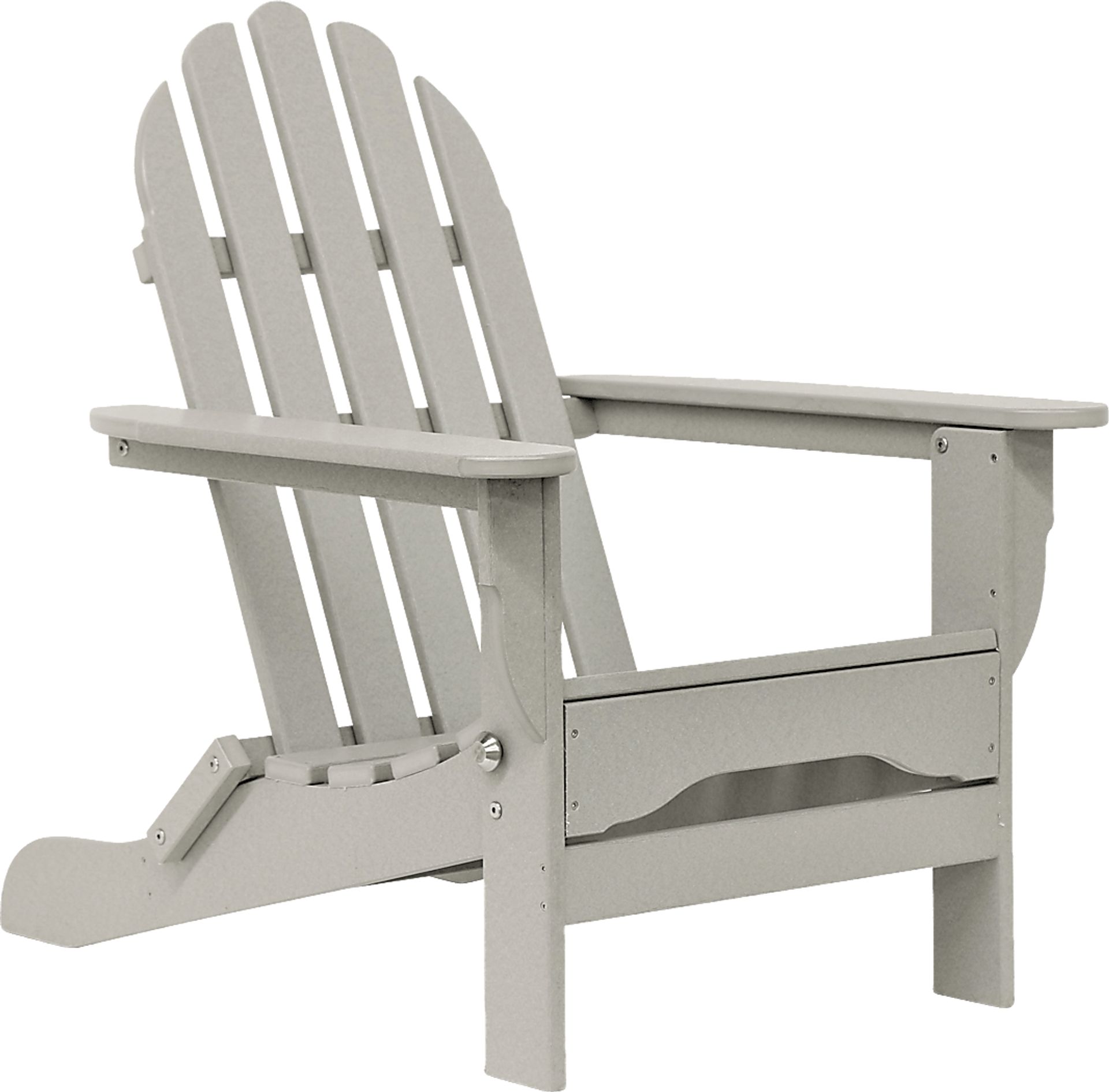 Greenport Traditional Light Gray Outdoor Adirondack Chair - Image 1