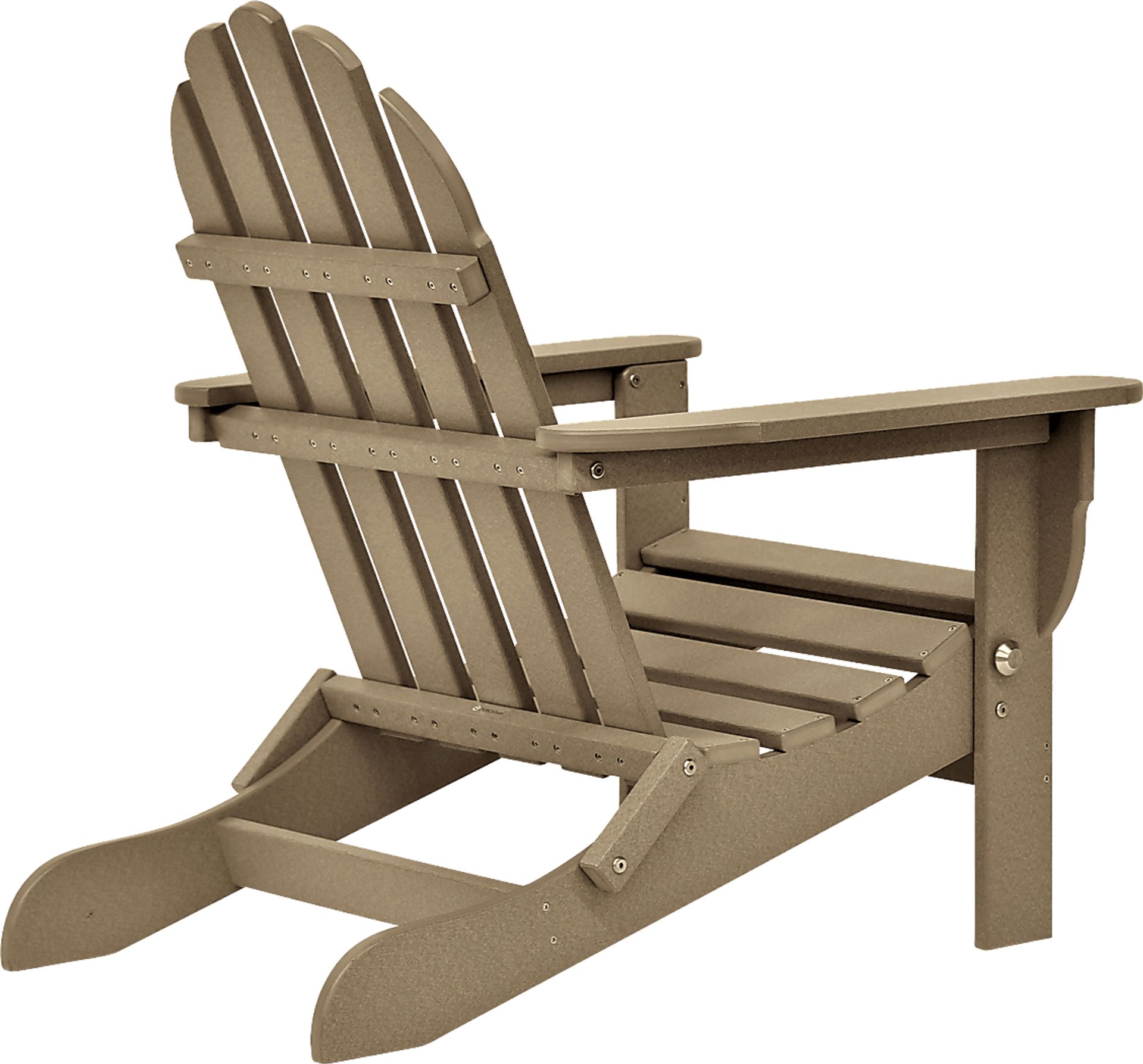 Greenport Traditional Tan Outdoor Adirondack Chair - Image 2
