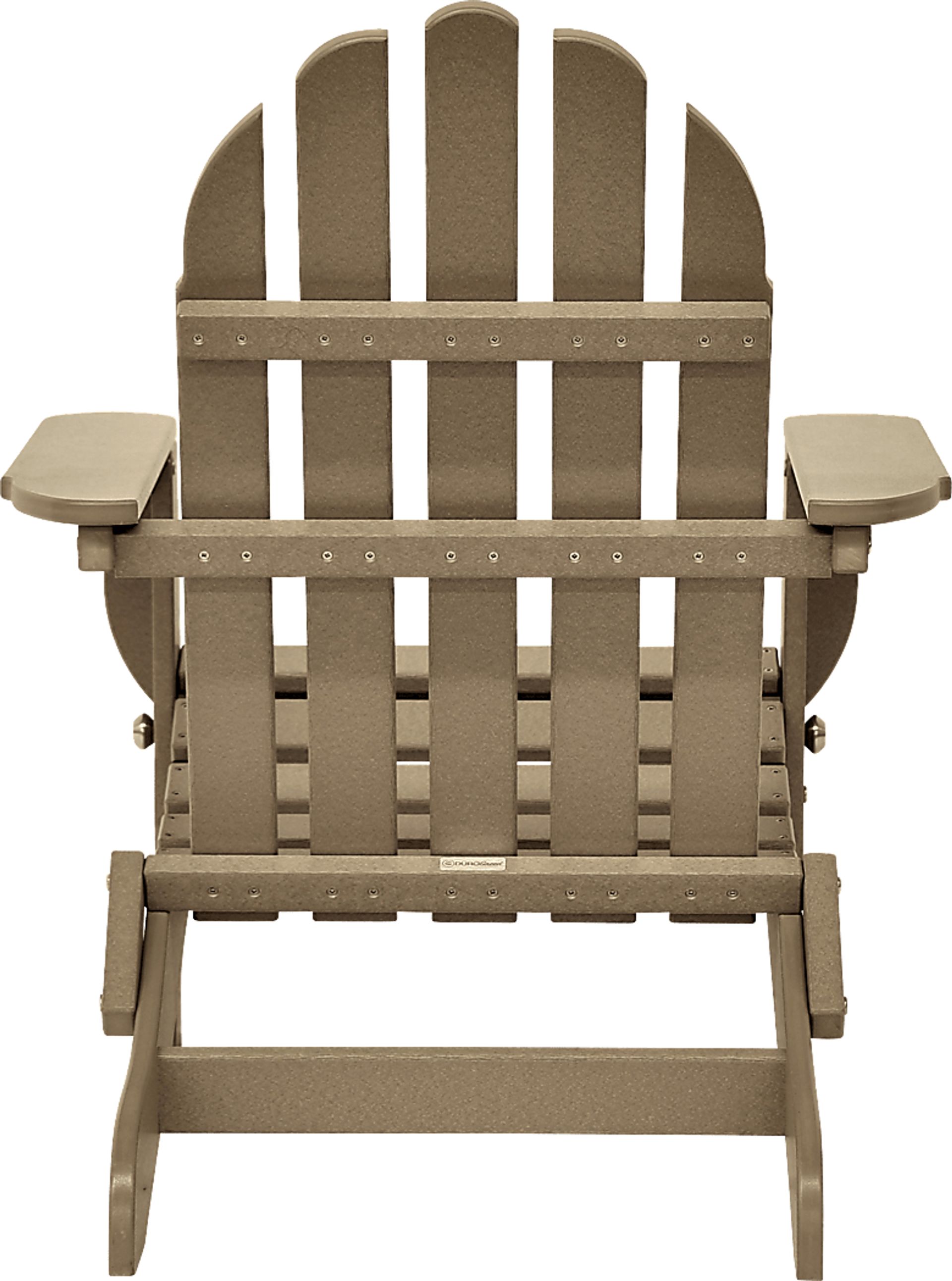 Greenport Traditional Tan Outdoor Adirondack Chair - Image 6