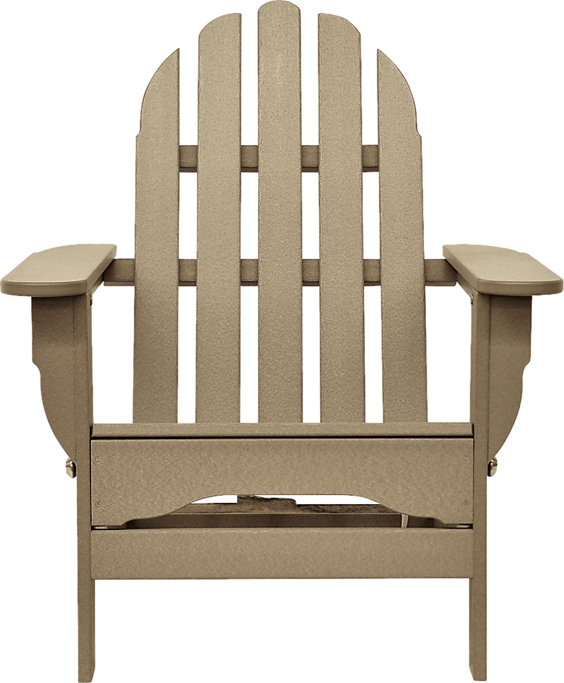 Greenport Traditional Tan Outdoor Adirondack Chair - Image 7