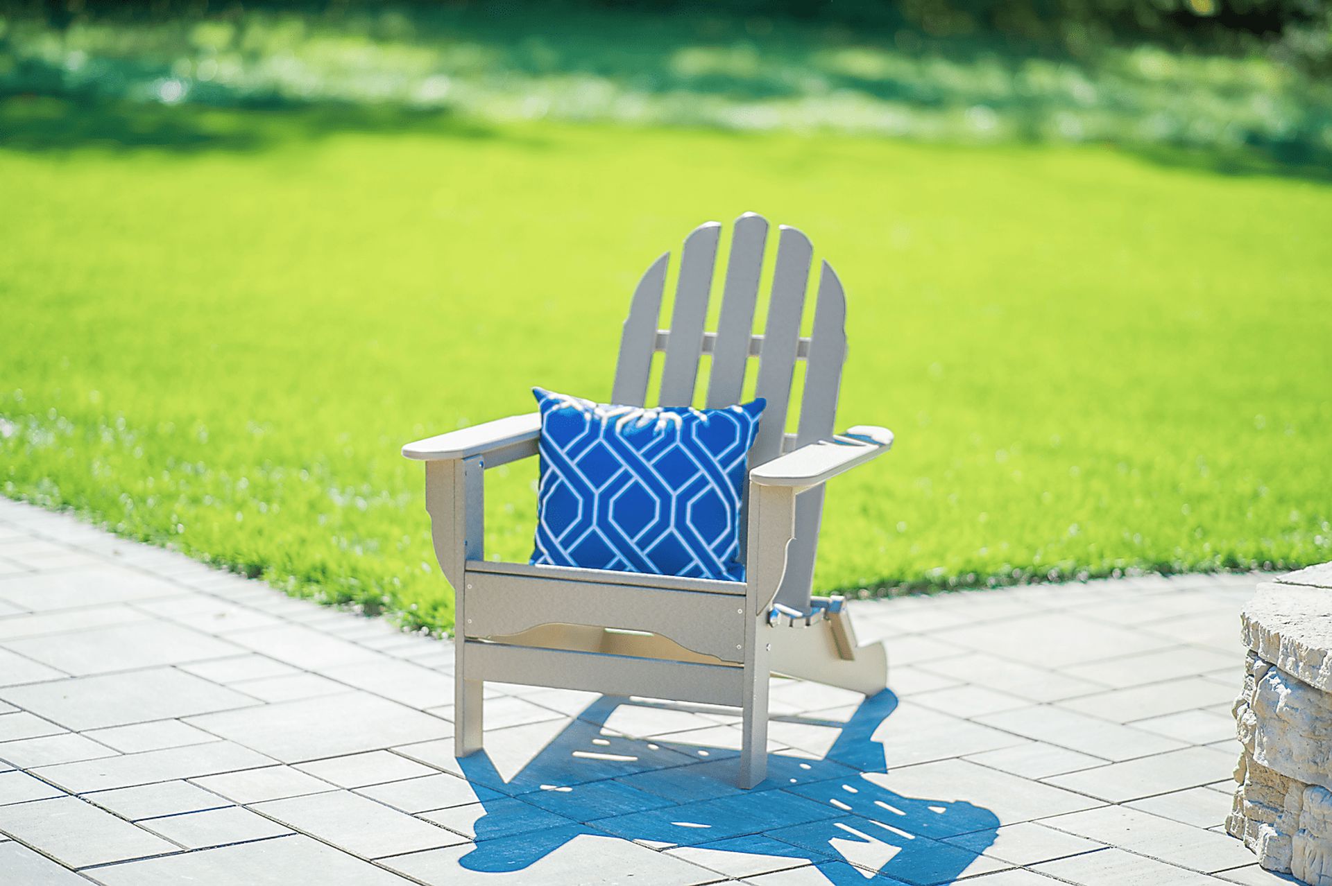 Greenport Traditional Tan Outdoor Adirondack Chair - Image 10
