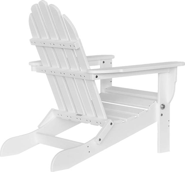 Greenport Traditional White Outdoor Adirondack Chair - Thumbnail - Image 4