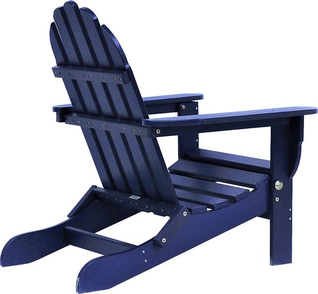 Greenport Vibrant Navy Outdoor Adirondack Chair - Thumbnail - Image 4
