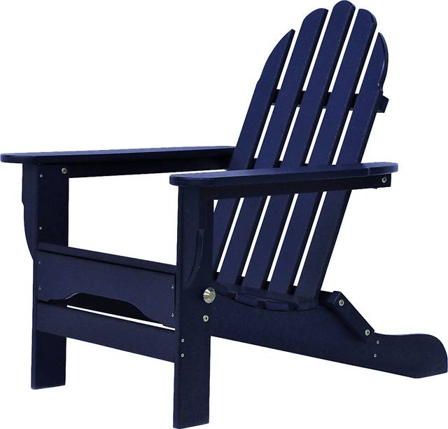 Greenport Vibrant Navy Outdoor Adirondack Chair - Thumbnail - Image 8
