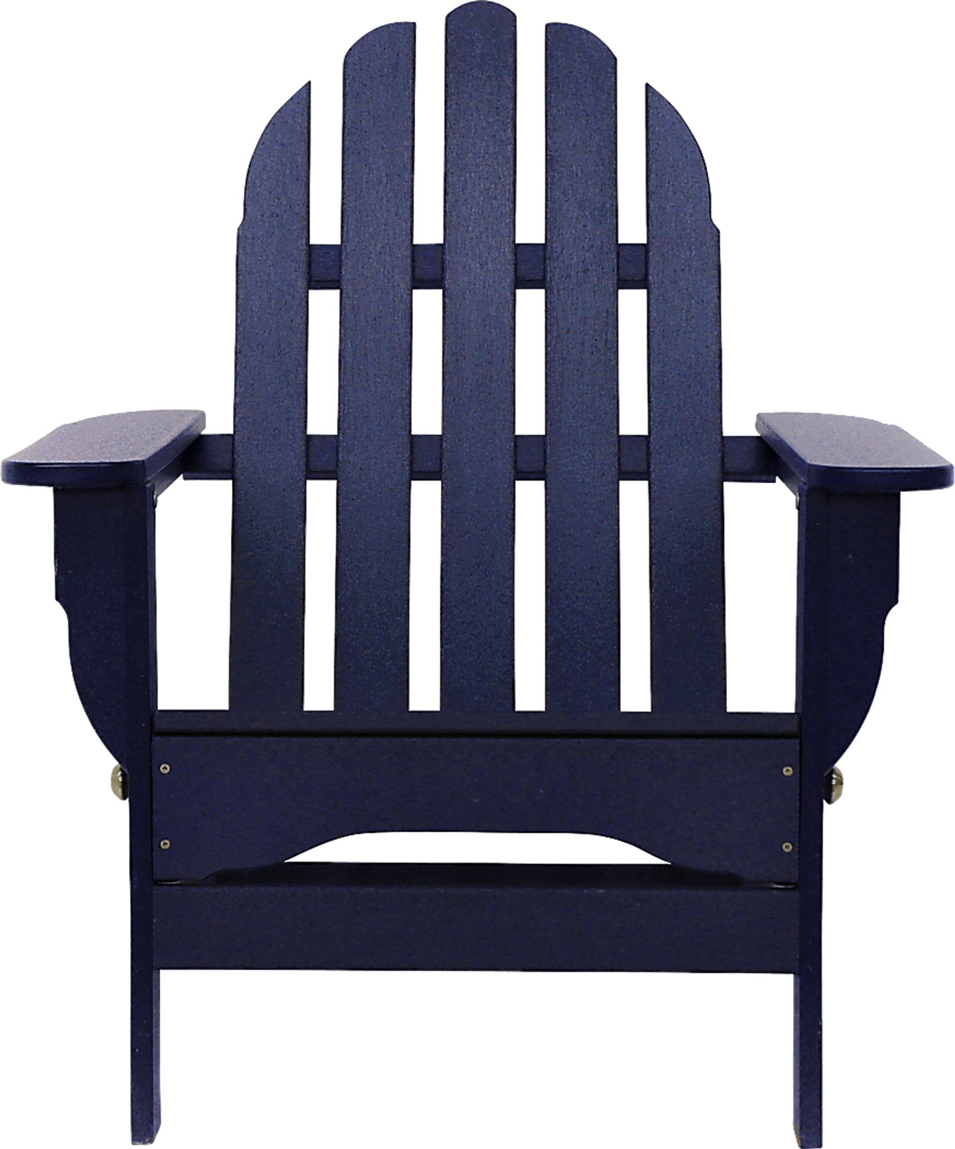 Greenport Vibrant Navy Outdoor Adirondack Chair - Image 9