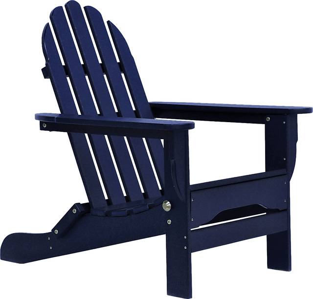 Greenport Vibrant Navy Outdoor Adirondack Chair - Thumbnail - Image 1