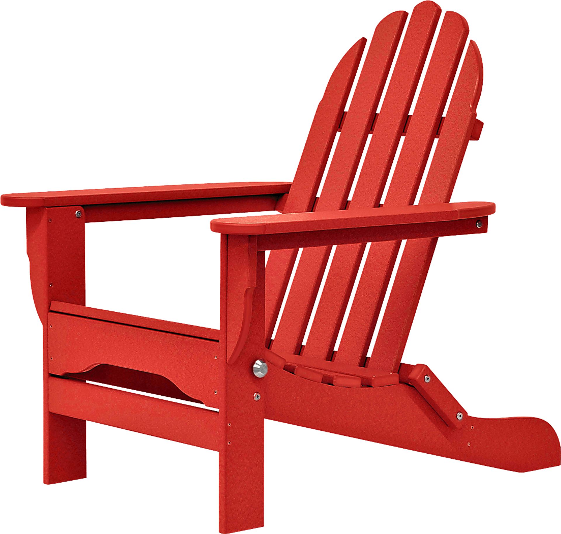 Greenport Vibrant Red Outdoor Adirondack Chair - Image 5