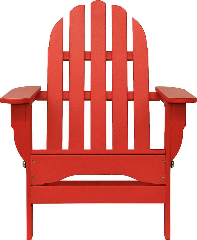 Greenport Vibrant Red Outdoor Adirondack Chair - Thumbnail - Image 7