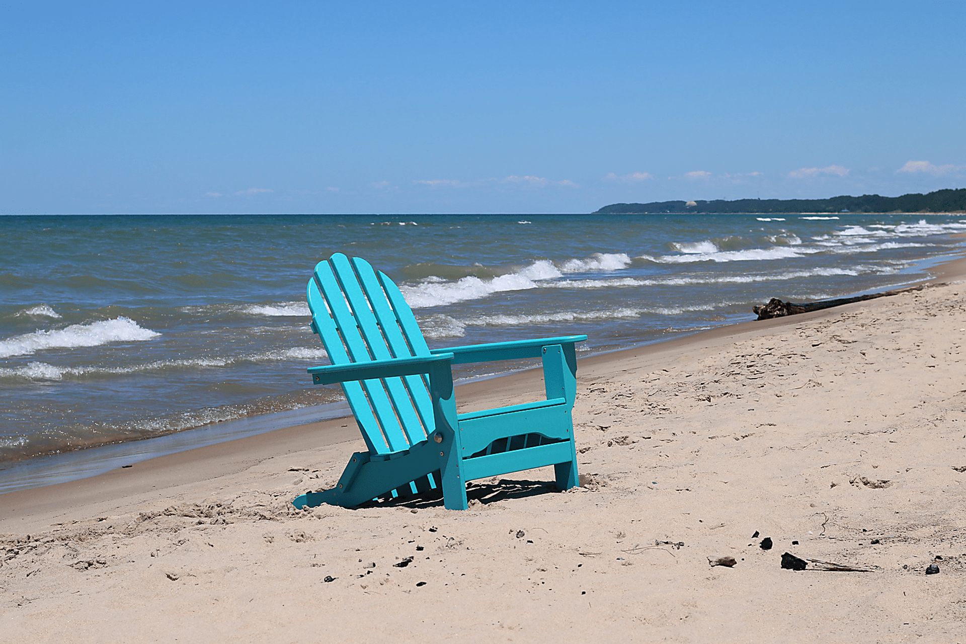 Greenport Vibrant Teal Outdoor Adirondack Chair - Image 2