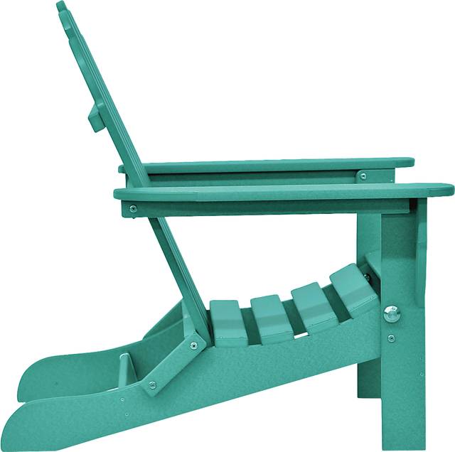 Greenport Vibrant Teal Outdoor Adirondack Chair - Thumbnail - Image 3