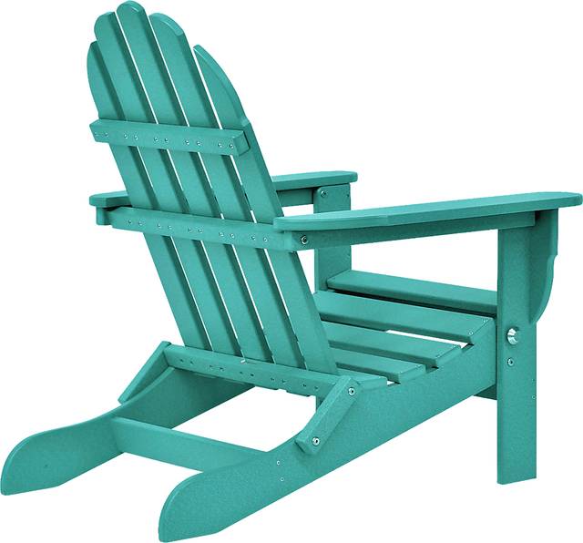 Greenport Vibrant Teal Outdoor Adirondack Chair - Thumbnail - Image 4
