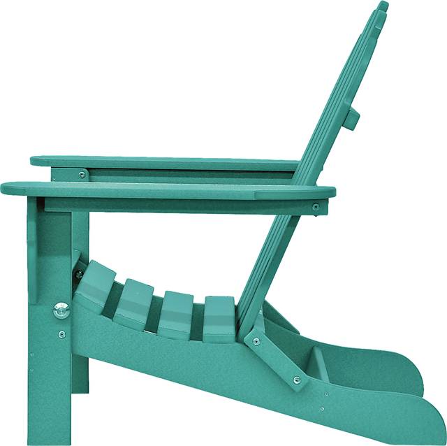 Greenport Vibrant Teal Outdoor Adirondack Chair - Thumbnail - Image 6