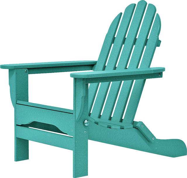 Greenport Vibrant Teal Outdoor Adirondack Chair - Thumbnail - Image 7