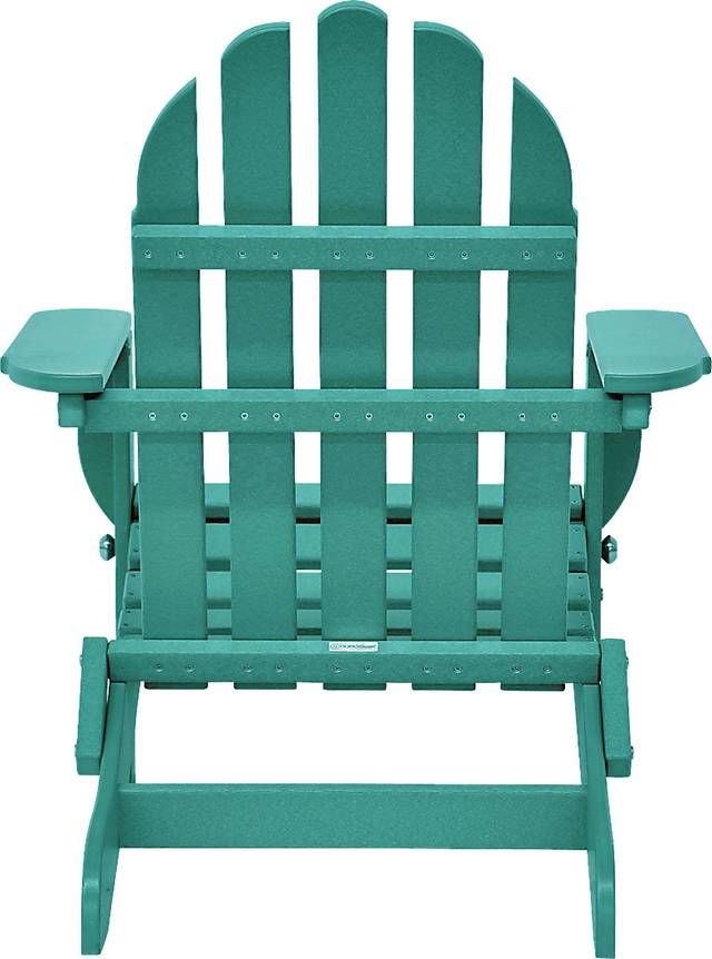 Greenport Vibrant Teal Outdoor Adirondack Chair - Thumbnail - Image 8