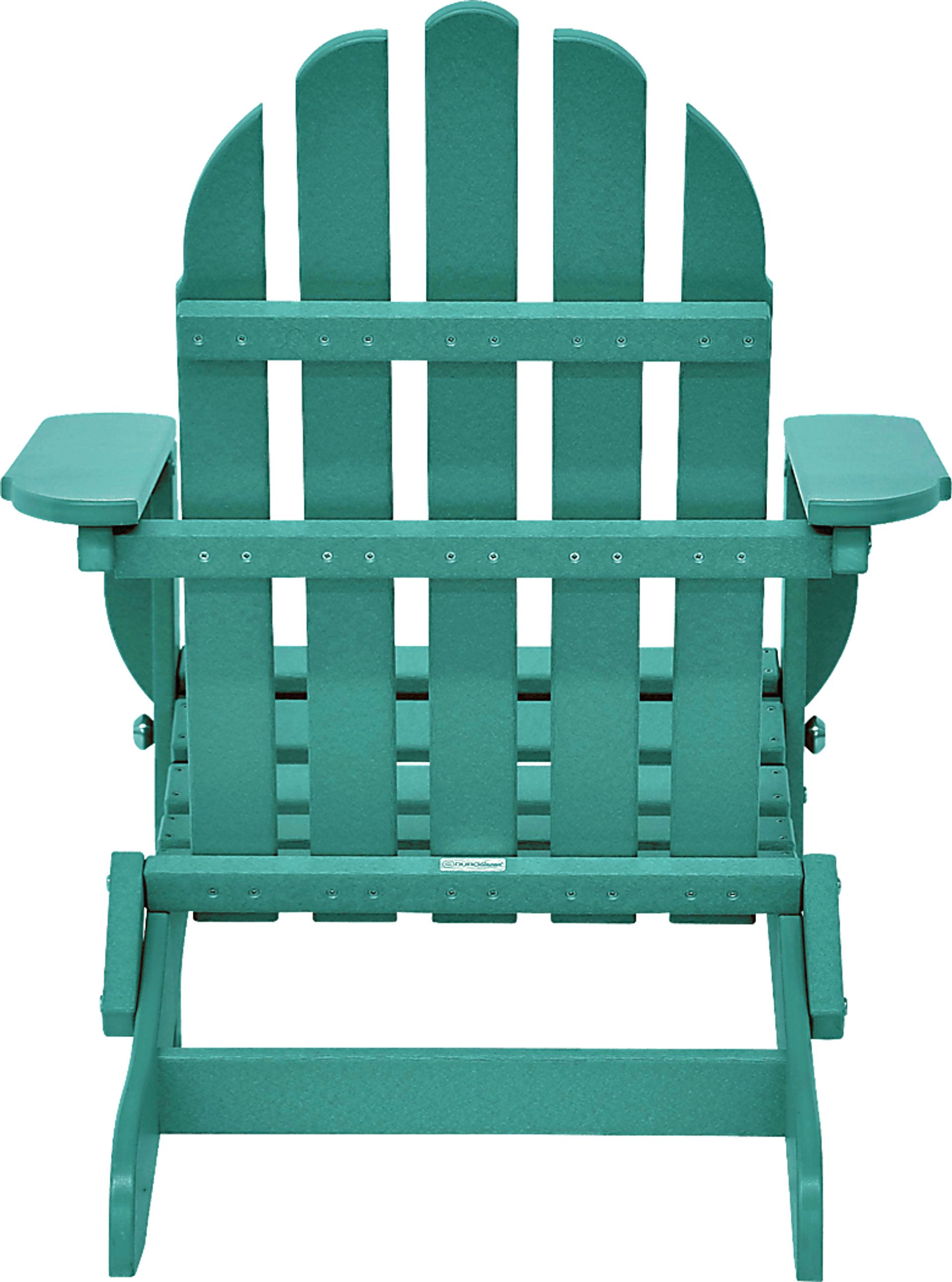 Greenport Vibrant Teal Outdoor Adirondack Chair - Image 8