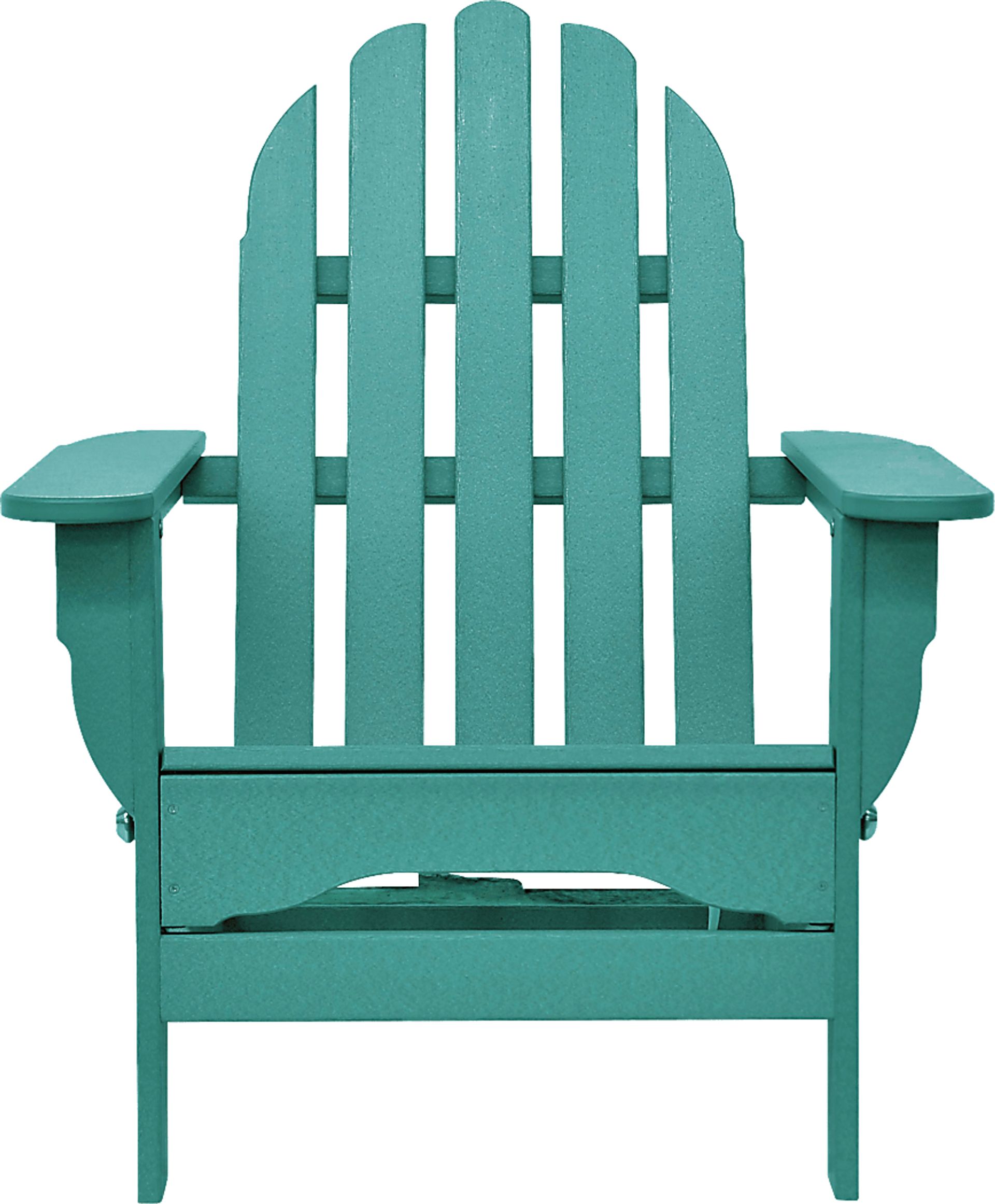 Greenport Vibrant Teal Outdoor Adirondack Chair - Image 9