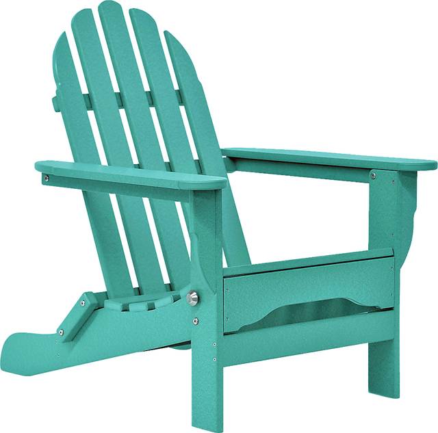 Greenport Vibrant Teal Outdoor Adirondack Chair - Thumbnail - Image 1
