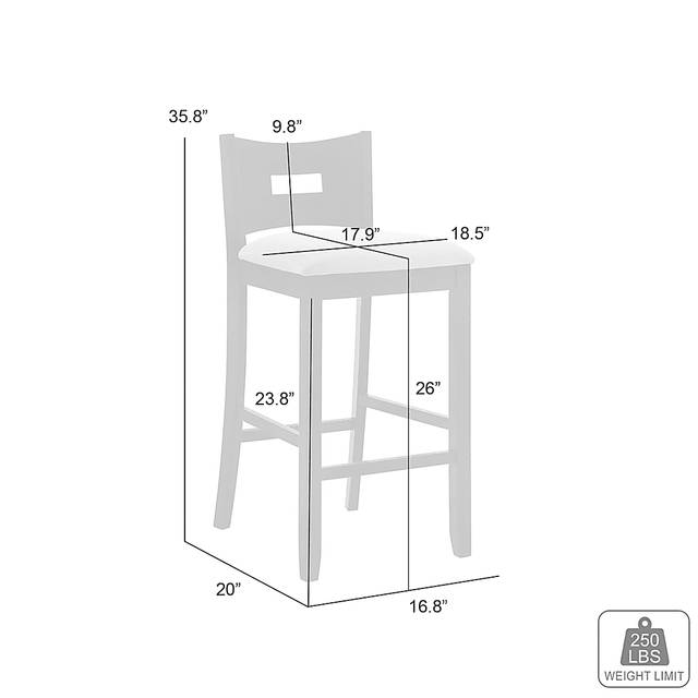 Greensys I Black and Beige Counter Height Stool - Thumbnail - Image 7