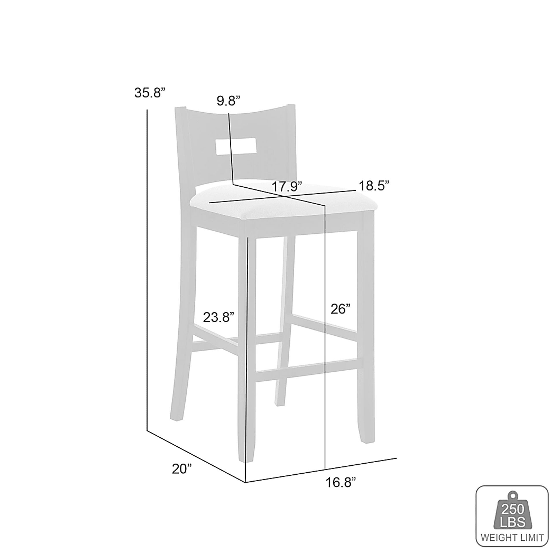 Greensys I Black and Beige Counter Height Stool - Image 7