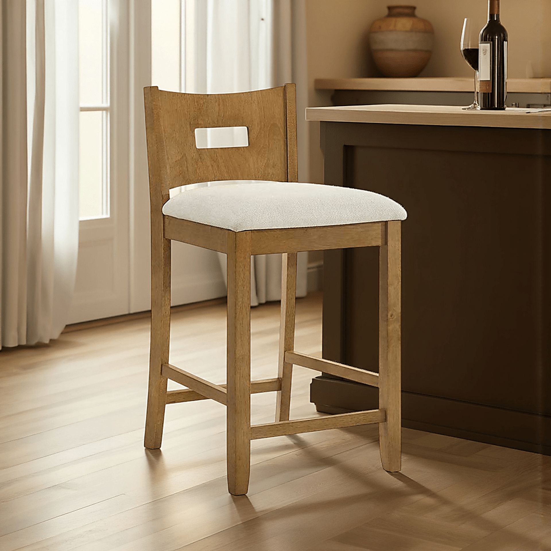 Greensys II Brown and Ivory Barstool - Image 2