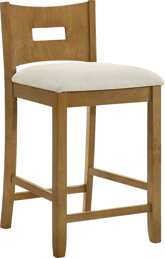 Greensys II Brown and Ivory Counter Height Stool
