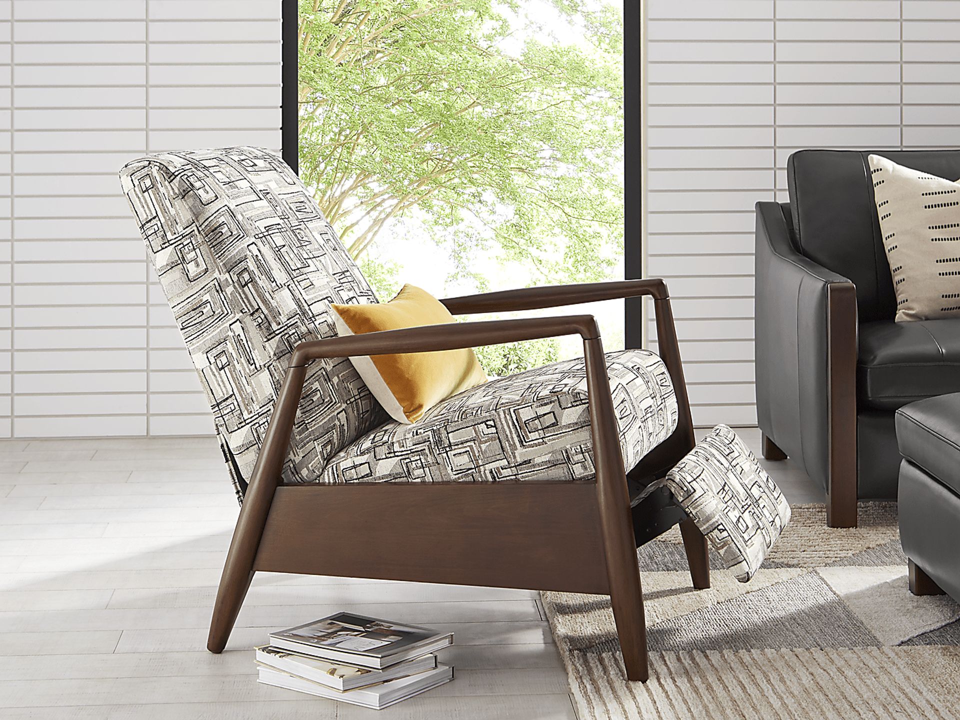 Greenwich Loft Gray Push Back Recliner - Image 4