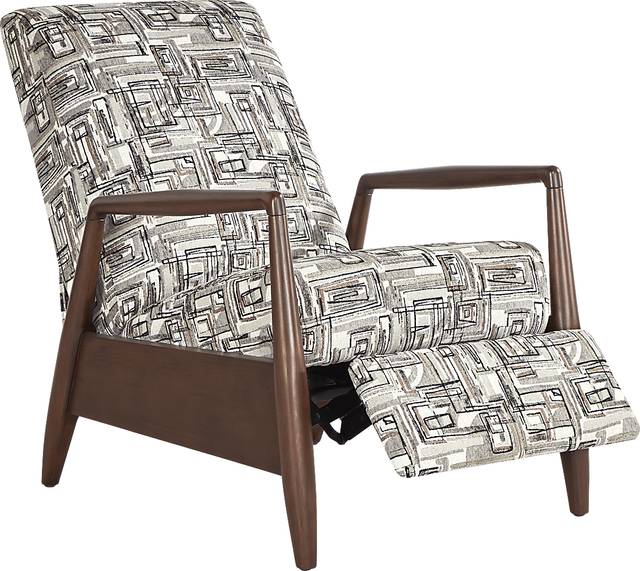 Greenwich Loft Gray Push Back Recliner - Thumbnail - Image 1