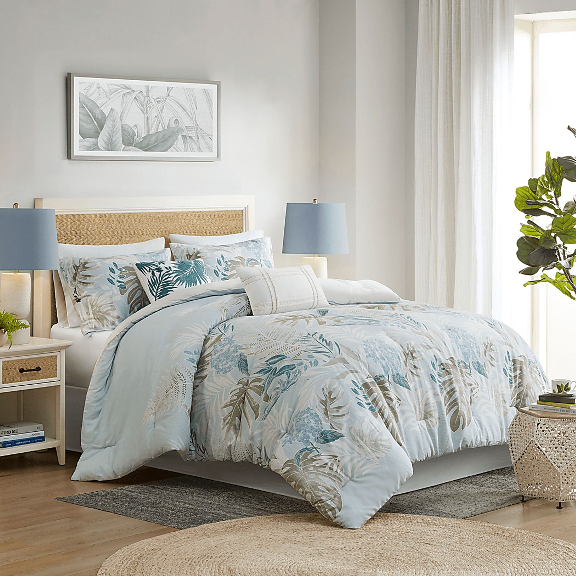 Greggtex Blue 6 Pc Queen Comforter Set - Image 1