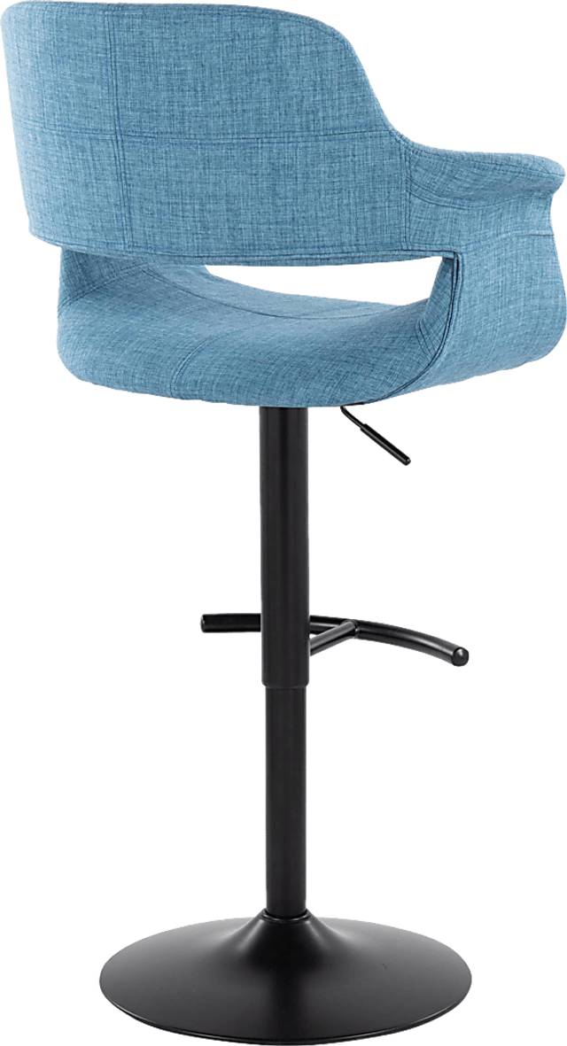 Greinwich I Blue Adjustable Barstool, Set of 2 - Thumbnail - Image 4