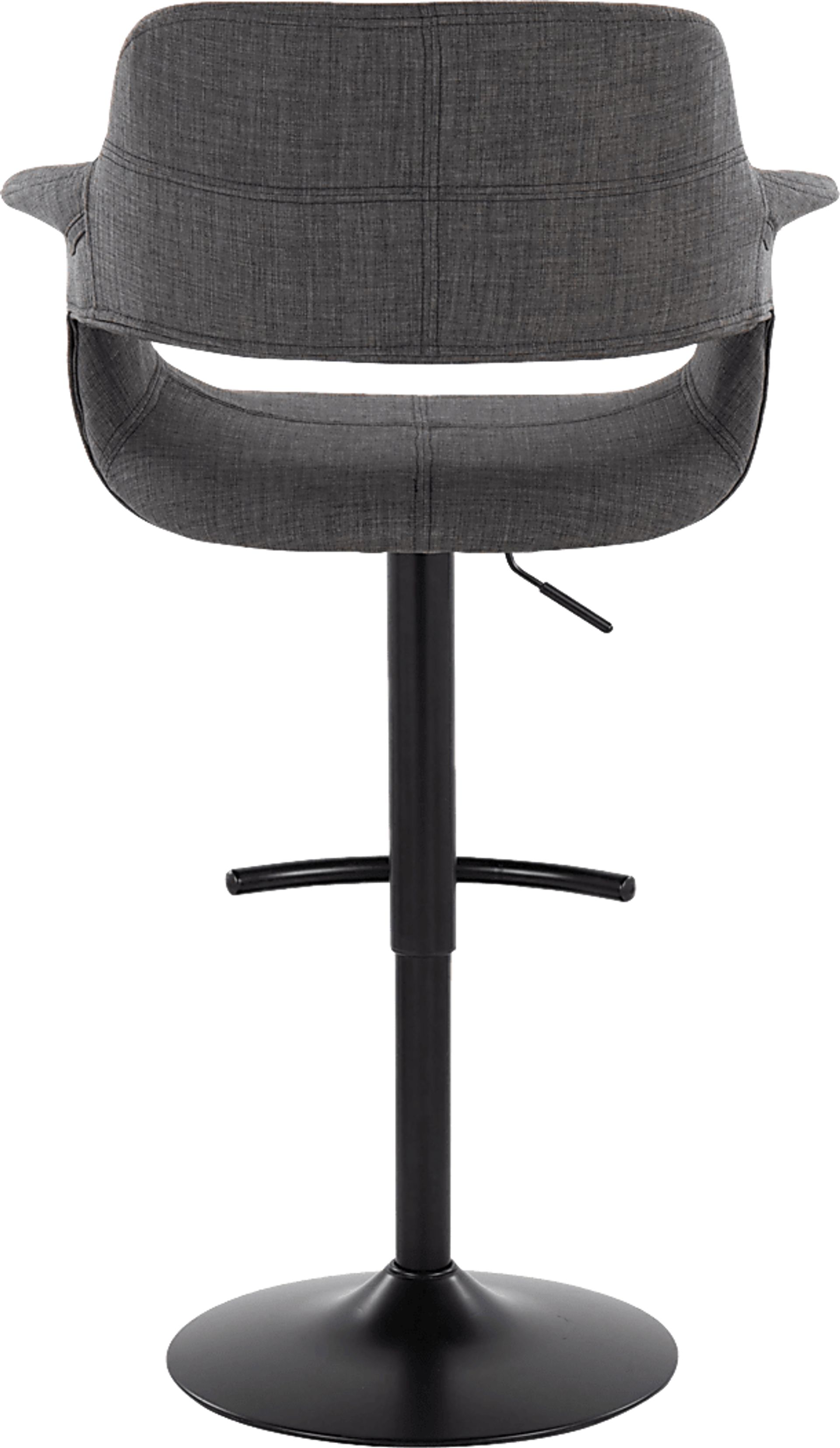 Greinwich I Charcoal Adjustable Barstool, Set of 2 - Image 5