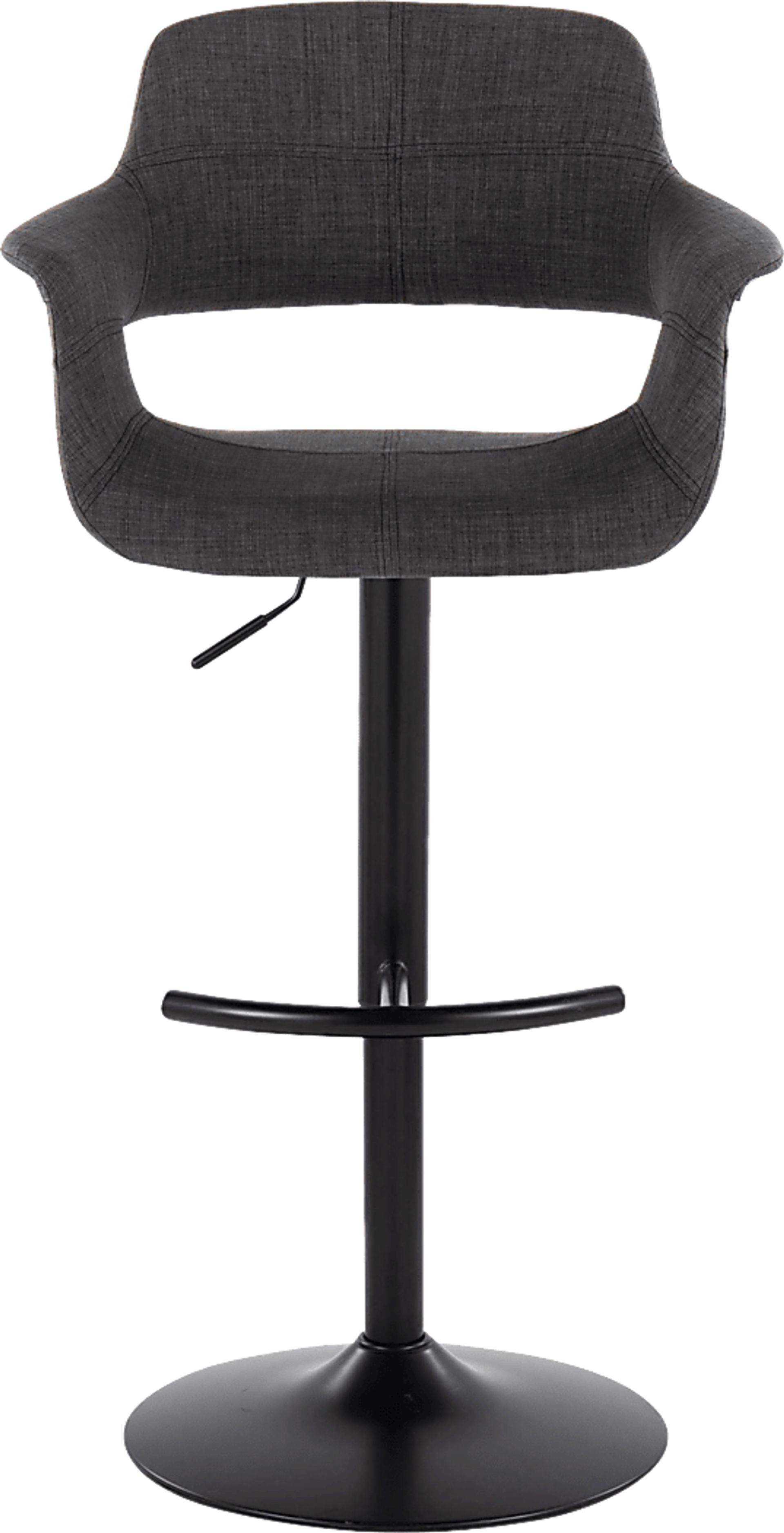 Greinwich I Charcoal Adjustable Barstool, Set of 2 - Image 6