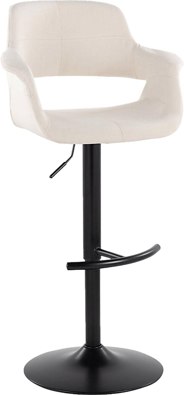 Greinwich I Cream Adjustable Barstool, Set of 2 - Thumbnail - Image 2