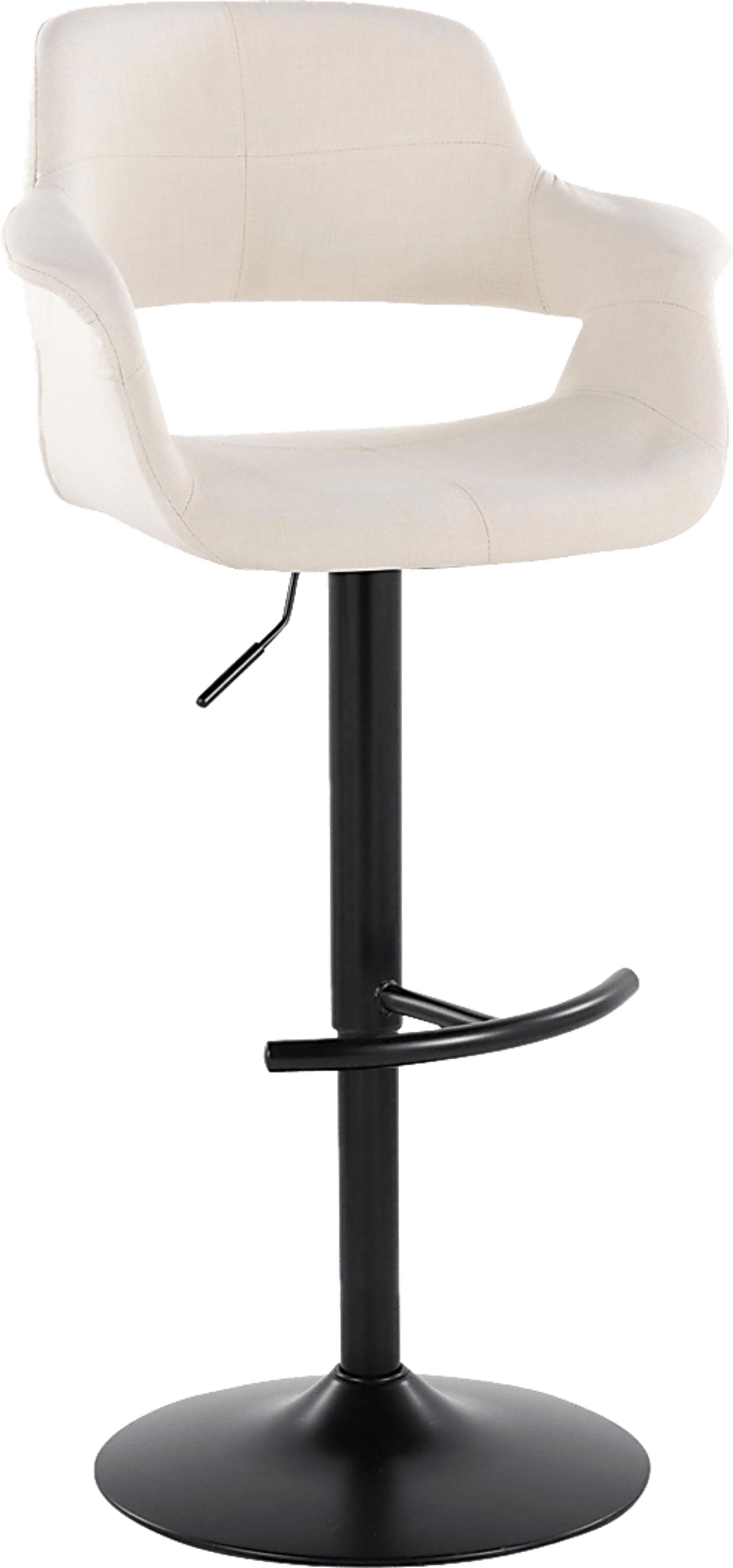 Greinwich I Cream Adjustable Barstool, Set of 2 - Image 2