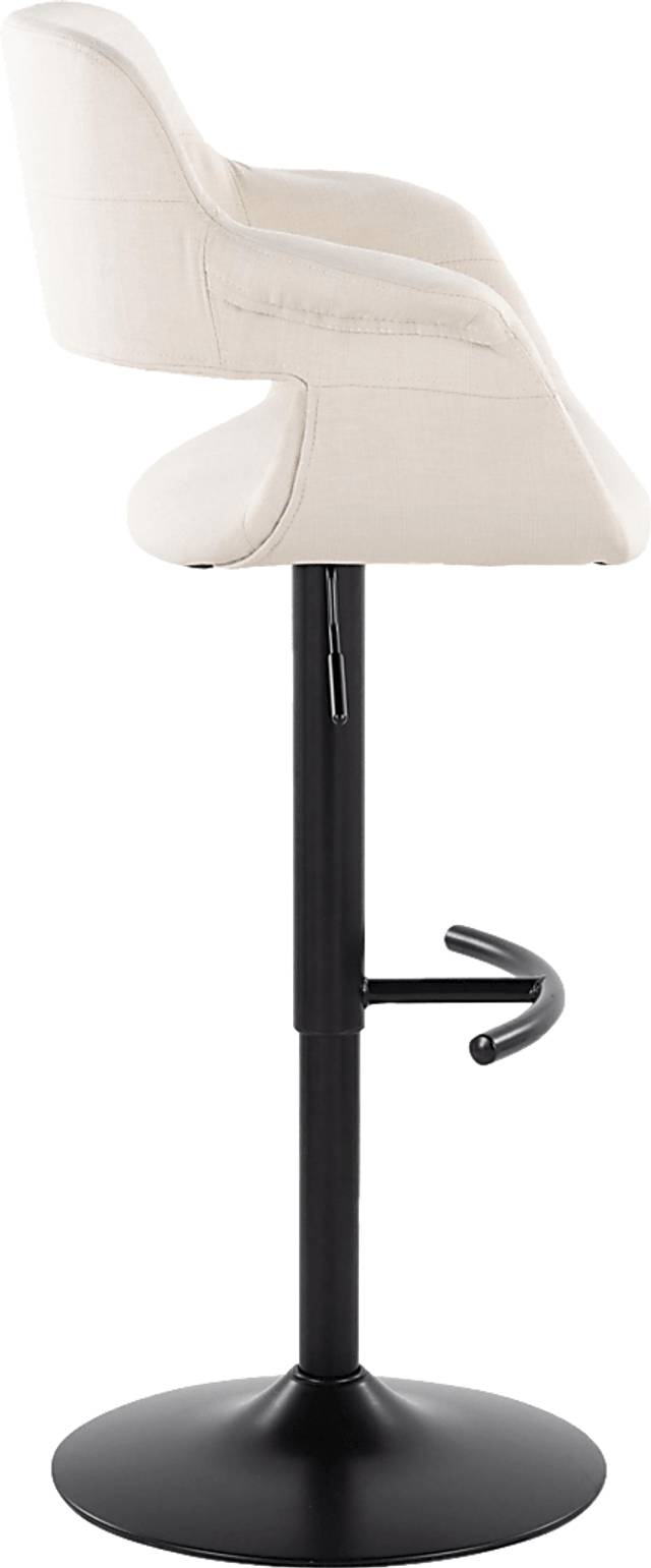 Greinwich I Cream Adjustable Barstool, Set of 2 - Thumbnail - Image 3