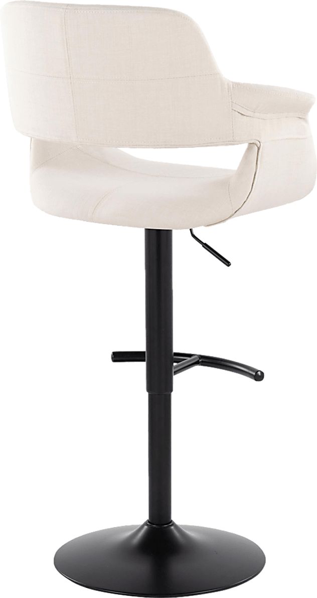 Greinwich I Cream Adjustable Barstool, Set of 2