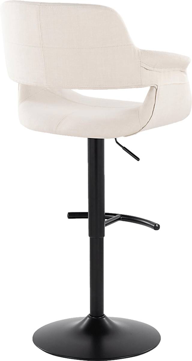 Greinwich I Cream Adjustable Barstool, Set of 2 - Thumbnail - Image 4