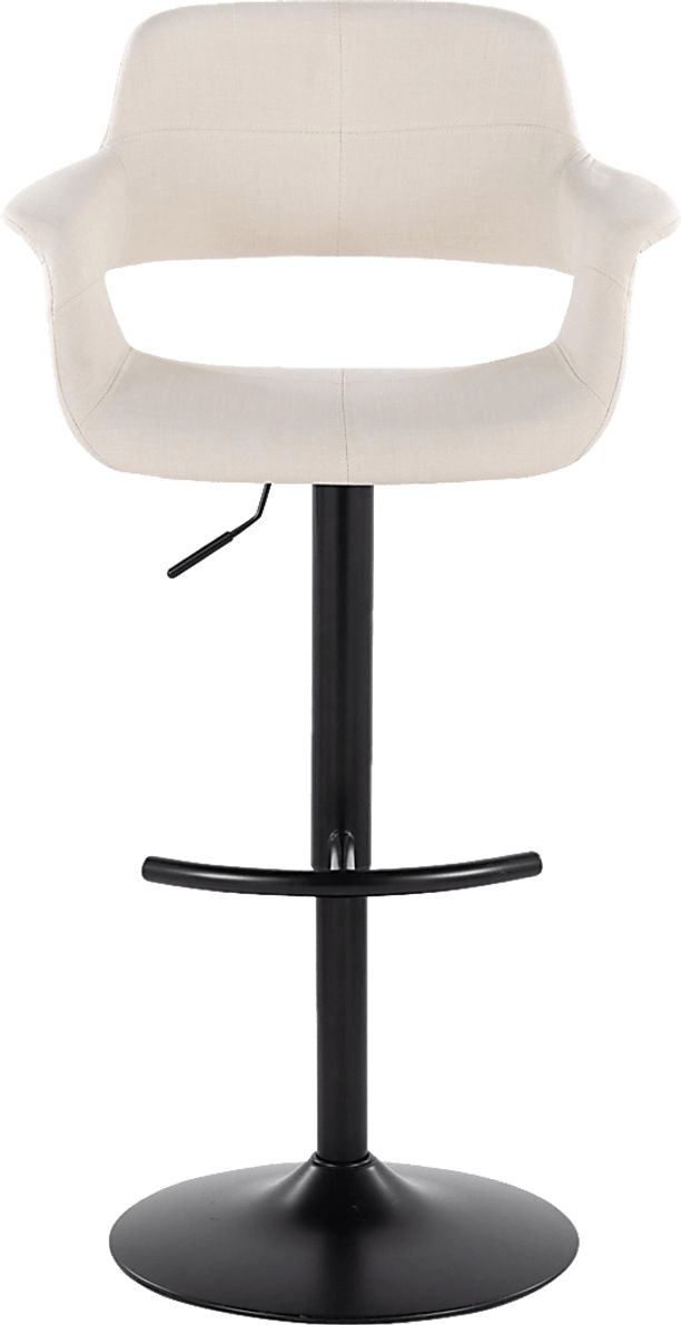 Greinwich I Cream Adjustable Barstool, Set of 2