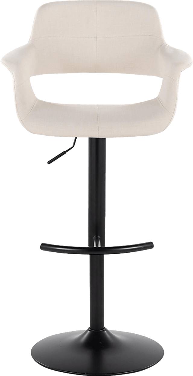 Greinwich I Cream Adjustable Barstool, Set of 2 - Thumbnail - Image 6