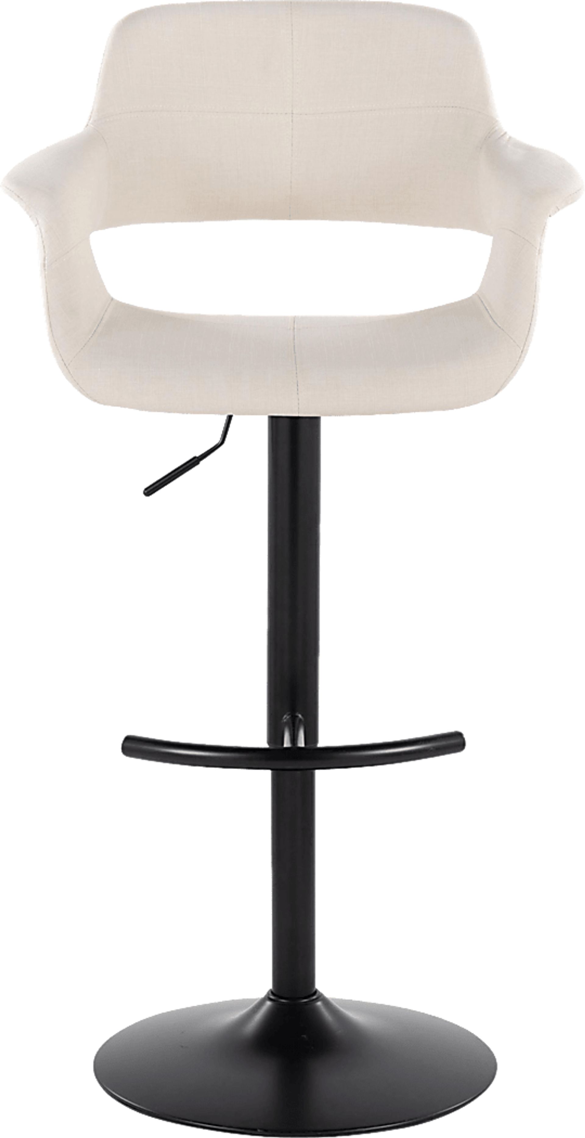 Greinwich I Cream Adjustable Barstool, Set of 2 - Image 6