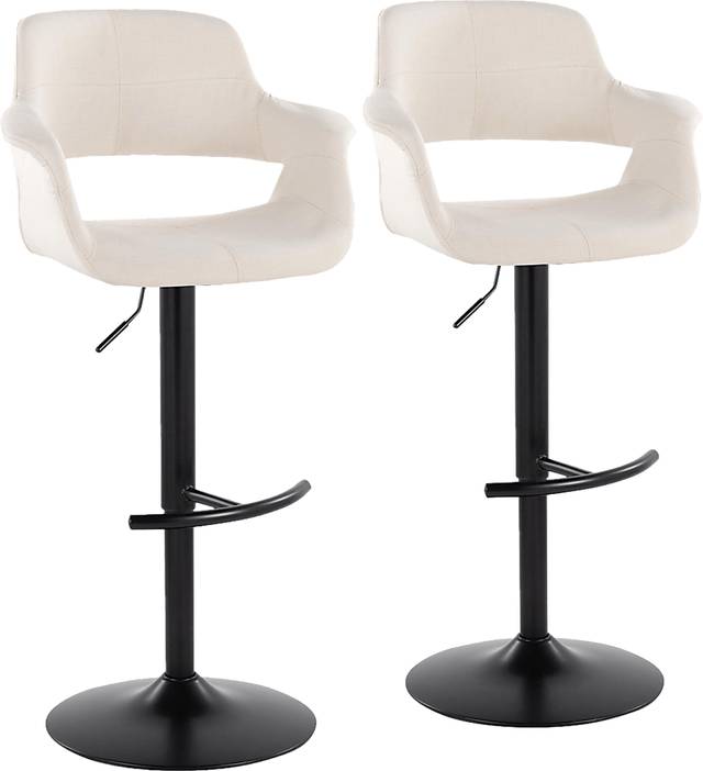 Greinwich I Cream Adjustable Barstool, Set of 2 - Thumbnail - Image 1