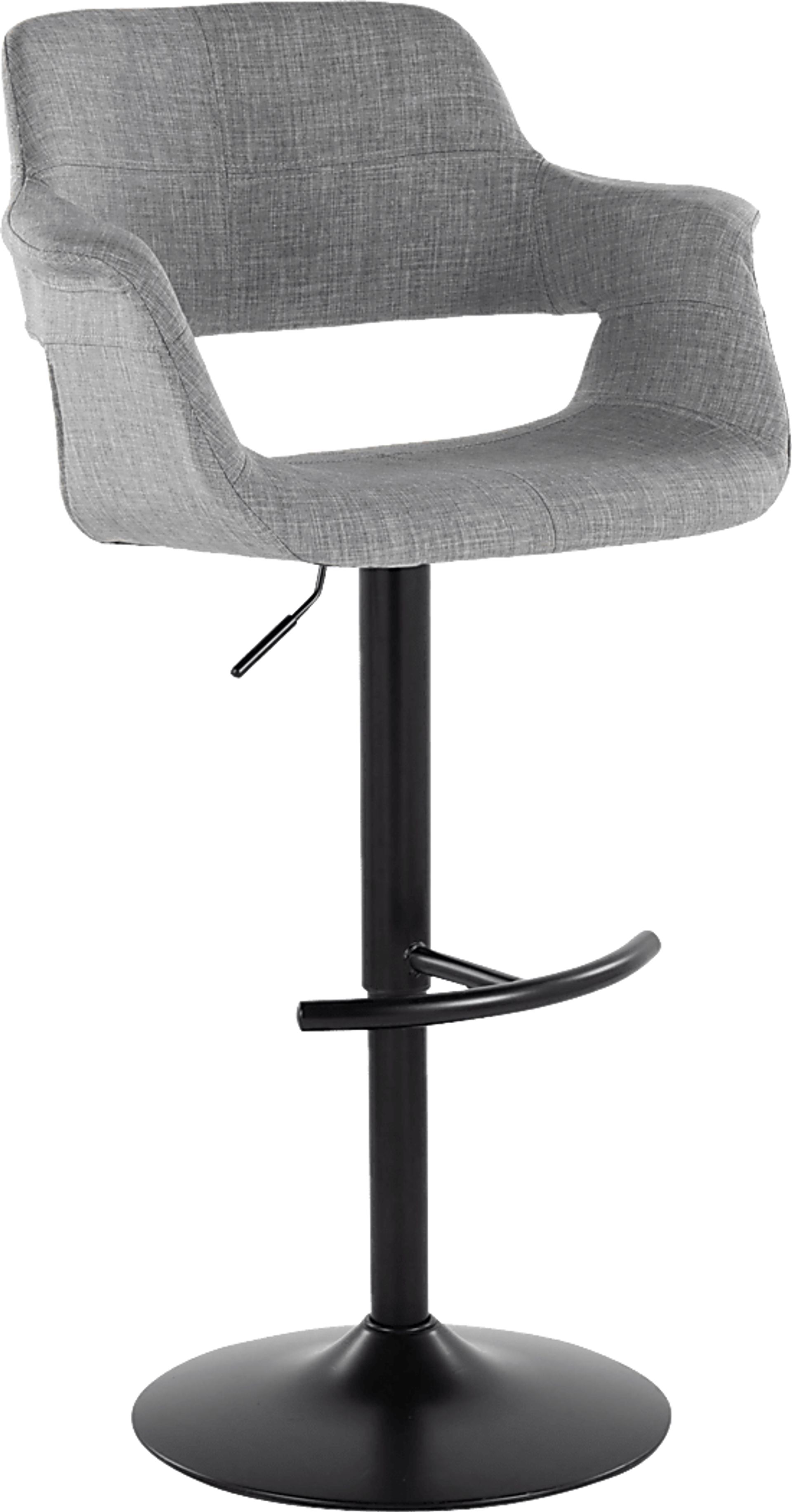 Greinwich I Gray Adjustable Barstool, Set of 2 - Image 2