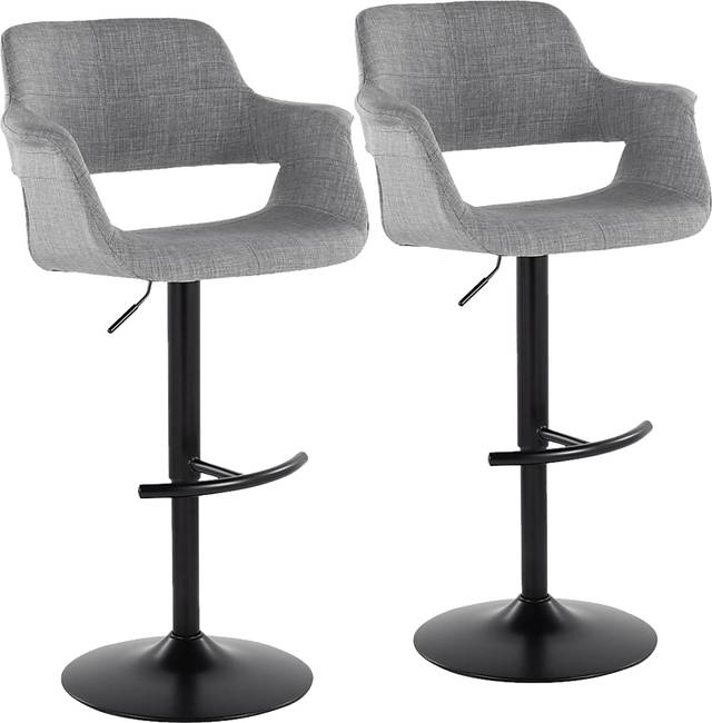 Greinwich I Gray Adjustable Barstool, Set of 2 - Thumbnail - Image 1