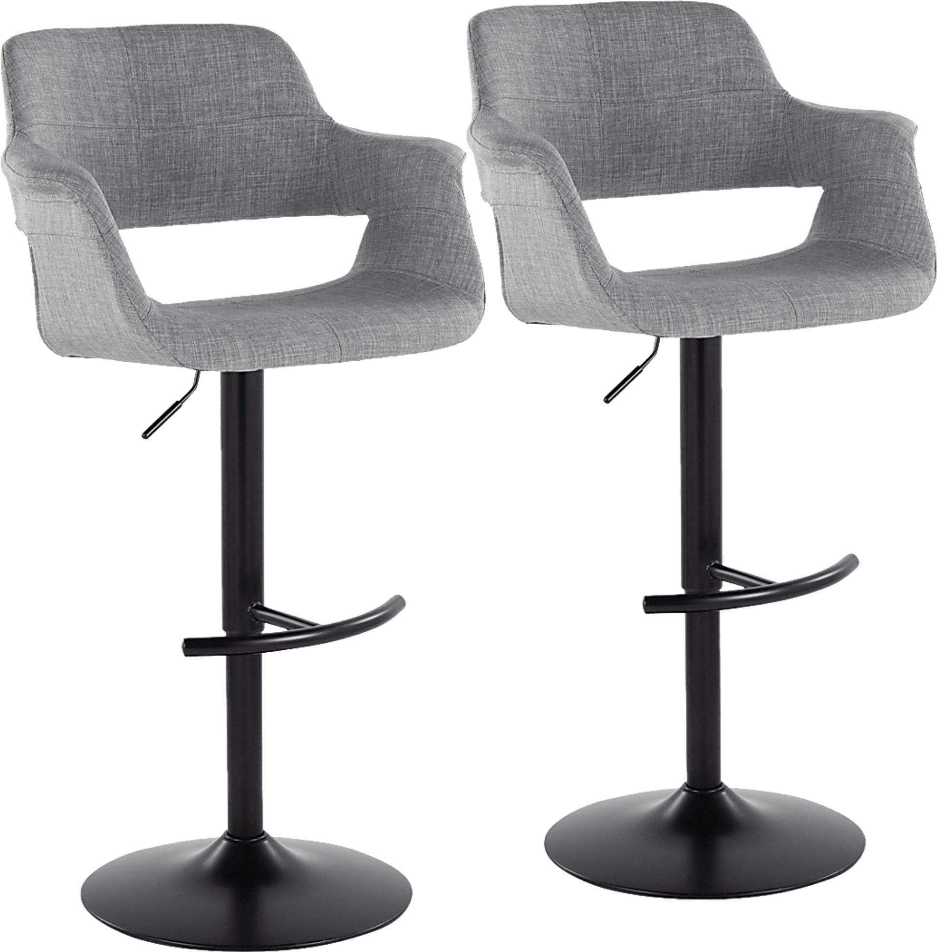 Greinwich I Gray Adjustable Barstool, Set of 2 - Image 1