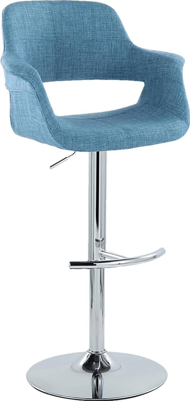 Greinwich II Blue Adjustable Barstool, Set of 2 - Thumbnail - Image 2